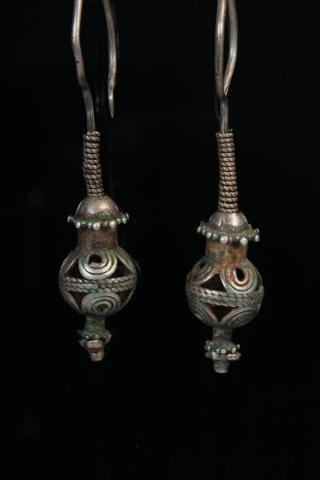 0498 khalka (ear-rings)Bukhara , nineteenth century